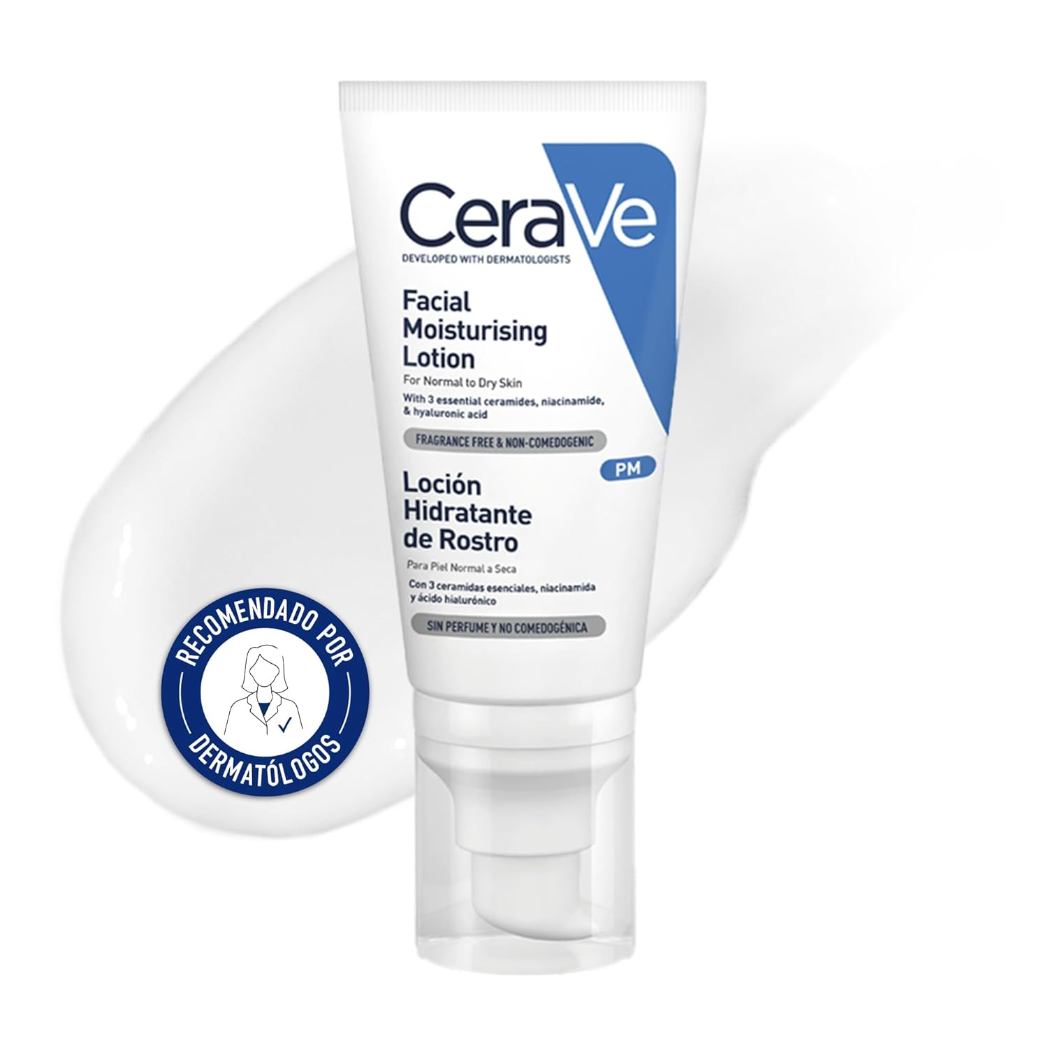 CeraVe Loción Hidratante Facial PM - Piel Normal a Seca - 52ml