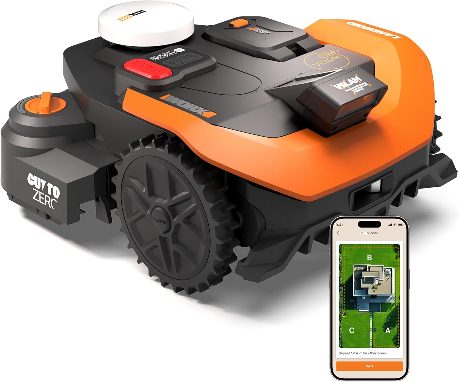 Worx Landroid Vision Cloud WR312E Robot Cortacésped Sin Cable Perimetral